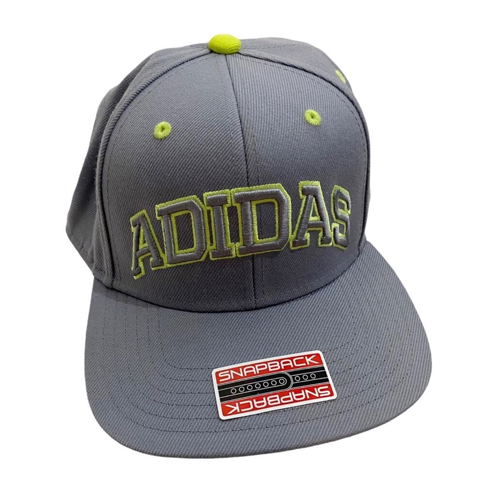 Adidas Collection Men’s Slime Green & Tech Gray FAKT SnapBack Logo Cap